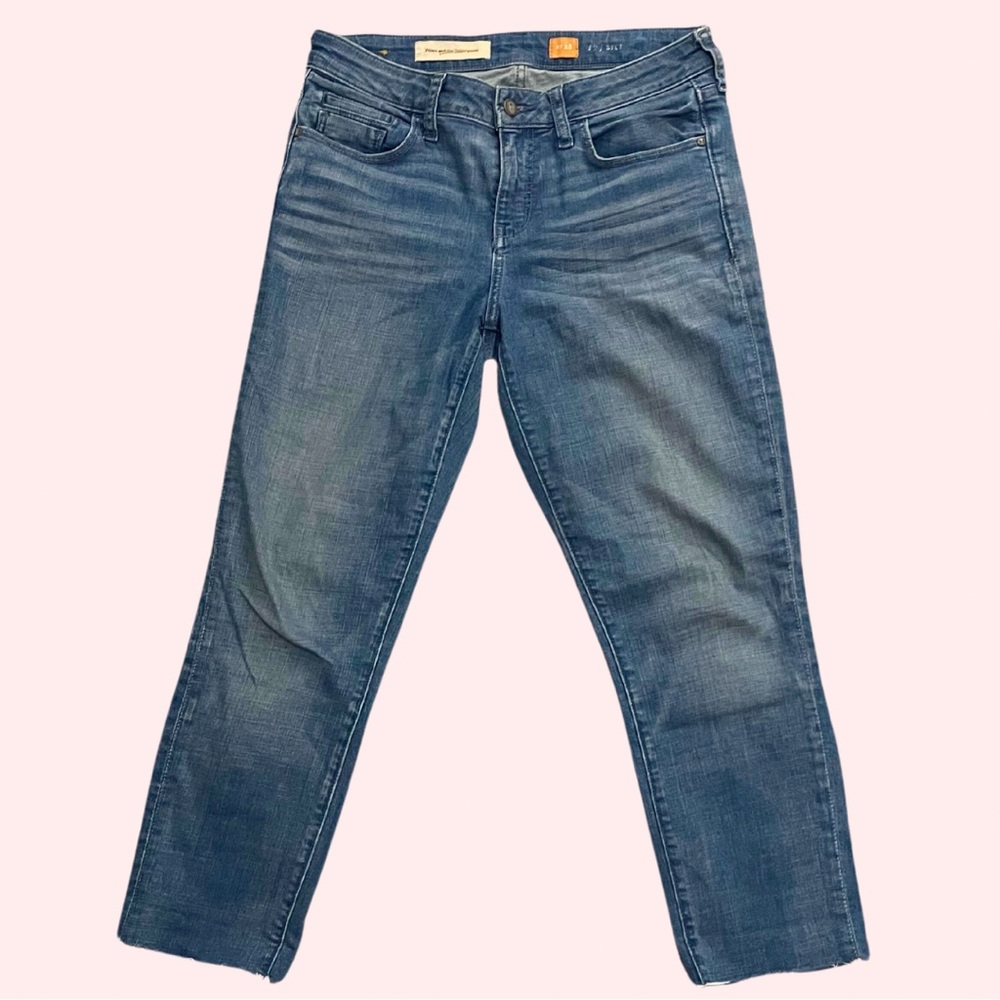 ANTHROPOLOGIE Pilcro and the Letterpress Stet Raw Hem Jeans Size 28
